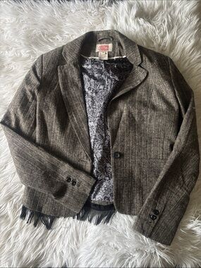 Brown Herringbone Blazer